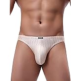 iKingsky Men's Shining Thong Underwear Soft Stretch T-back Mens Underwear Sexy Low Rise Under Panties