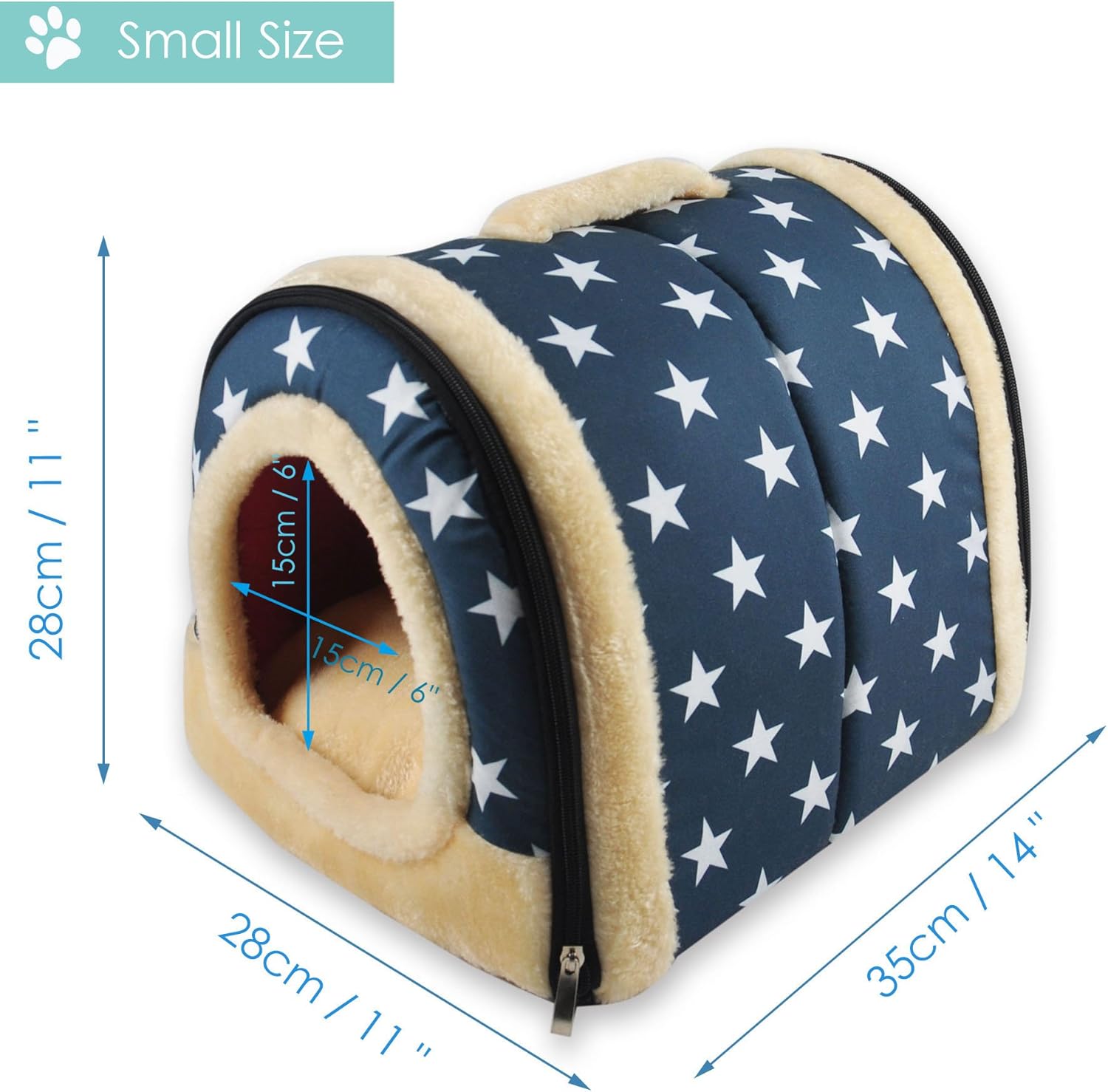 ANPPEX Igloo Dog House, Portable Cat Igloo Bed with Removable Cushion
