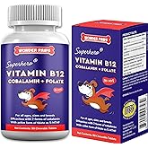 Wonder Paws B12 Supplement for Dogs – Vitamin B-12 for All Ages, Sizes & Breeds – Vitamin B12 for Dogs as Superior Methylcobalamin, Cobalamin & Folate (5-MTHF) – 90 Beef Flavored Chewables