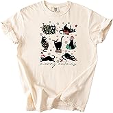 Comfort Colors® Merry Catmas Shirt, Funny Christmas Cat Lover Tee, Holiday Cat Mom Shirt, Cute Black Cat for Women