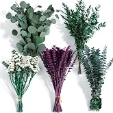 85 Pcs Mixed Eucalyptus &amp; Lavender Bundle, 17" Dried Preserved Stems | Natural Eucalyptus with Lavender &amp; Statice &bull; Home Decor &bull; Shower Hanging &bull; Vase Filler &bull; DIY Floral Crafts