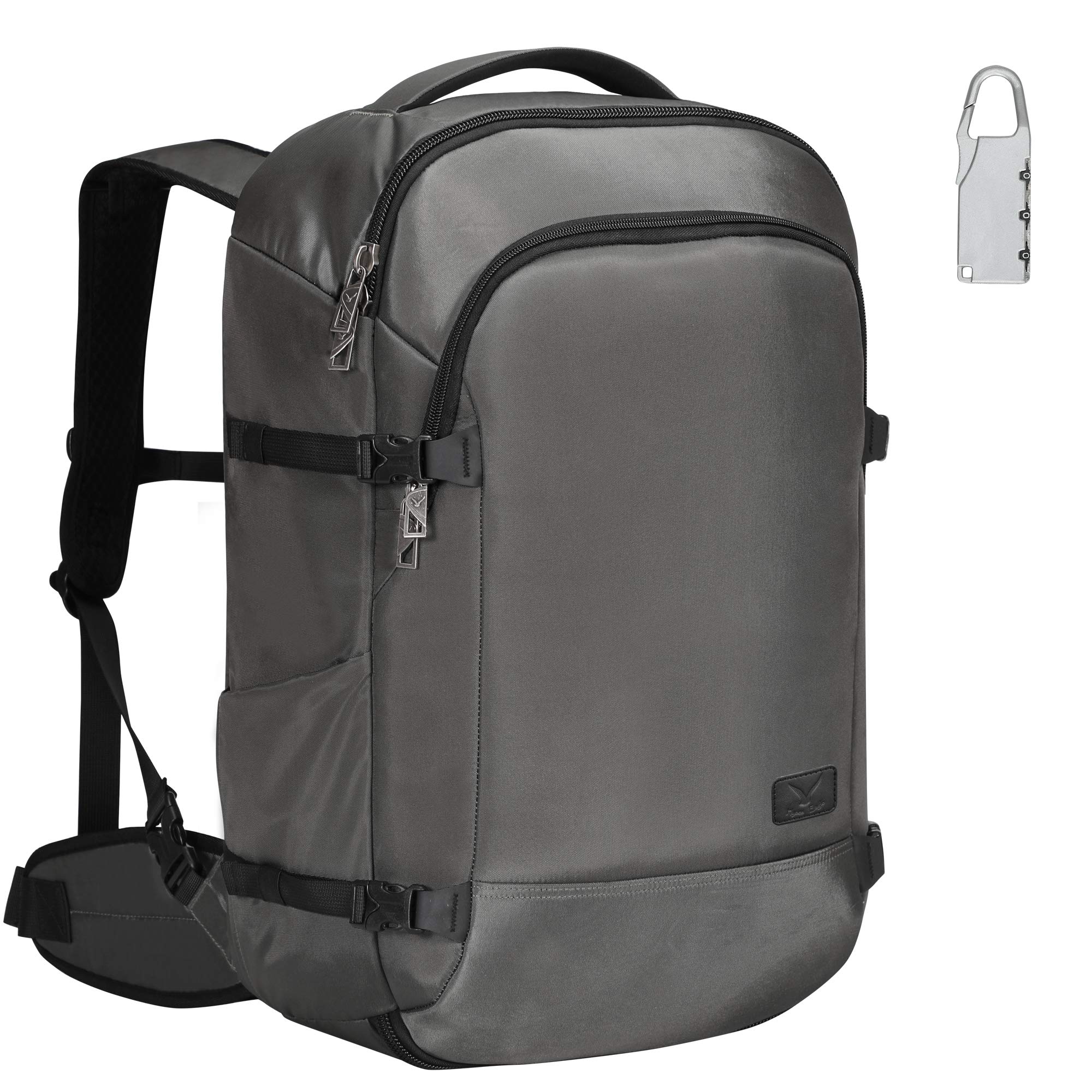 Hynes Eagle 45L Travel Backpack Carry on Backpack Weekender Bag, Grey