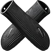 Cbiumpro 2 Pack Heatproof Cast Iron Handle Cover Holder for Hot Skillet Pan | Thick Silicone, Secure Grip, 5-Inch Long, 475&deg;F Heatproof, Dishwasher Safe, Fit Flat/Oval Handle, Not for Open Flames