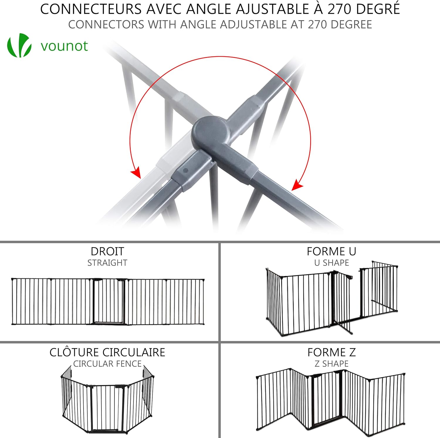 Vounot Barriere De Securite Enfant Grande Version 3m Barriere De Protection Cheminee 5 Panneaux Pre Assemble Amazon Fr Bebes Puericulture