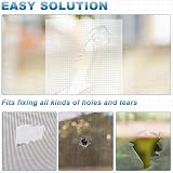 sourcing map 12Pcs Window Screen Repair Patch 7x5in Fiberglass Mesh view 5