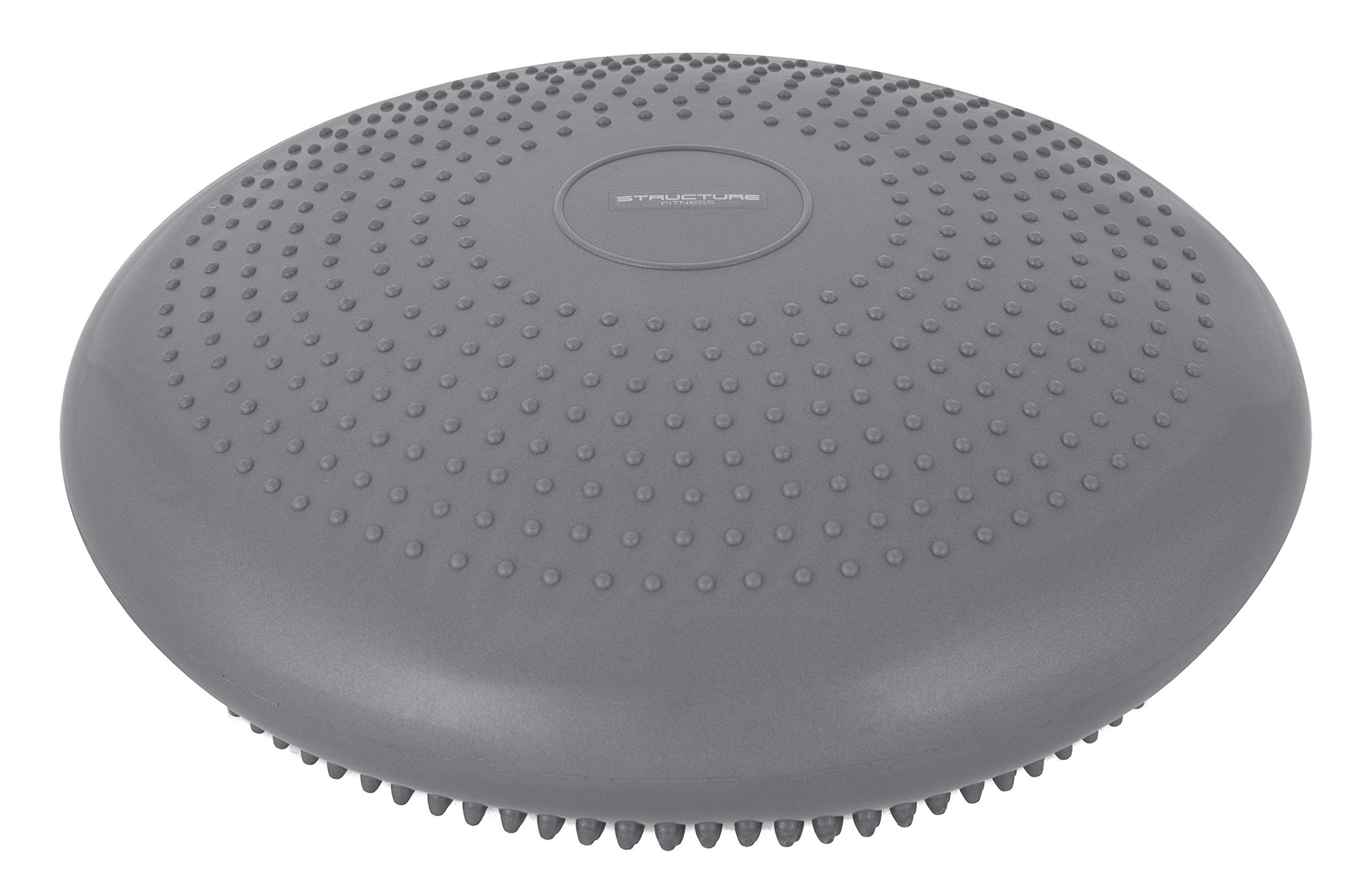 SF Stability Balance Disc with Hand Pump – Thick Inflatable Wobble Stability Balance Board Posture Tone Fitness Core Strength and Agility – Yoga Exercise Gym Workouts Rehabilitation (Grey)