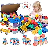 ROHSCE Soft Building Blocks for Toddlers, Large Building Blocks Stacking Blocks for Babies 6 Months and Up Stem Toddler Gifts, Teething Toys, 40 PCS