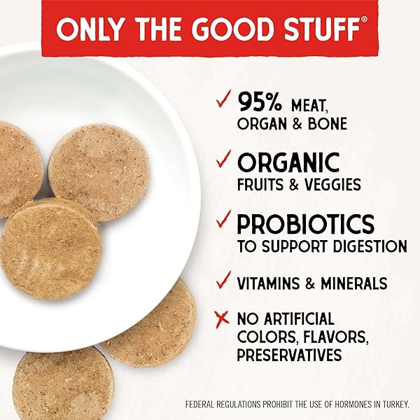 STELLA & CHEWY’S FREEZE-DRIED RAW DINNER PATTIES – TURKEY RECIPE – HIGH PROTEIN GRAIN-FREE PUPPY & DOG FOOD – PERFECT FOR PICKY EATERS – 5.5 OZ