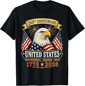 250 Anniversary USA 4th of July Patriotic 250 Years American T-Shirt