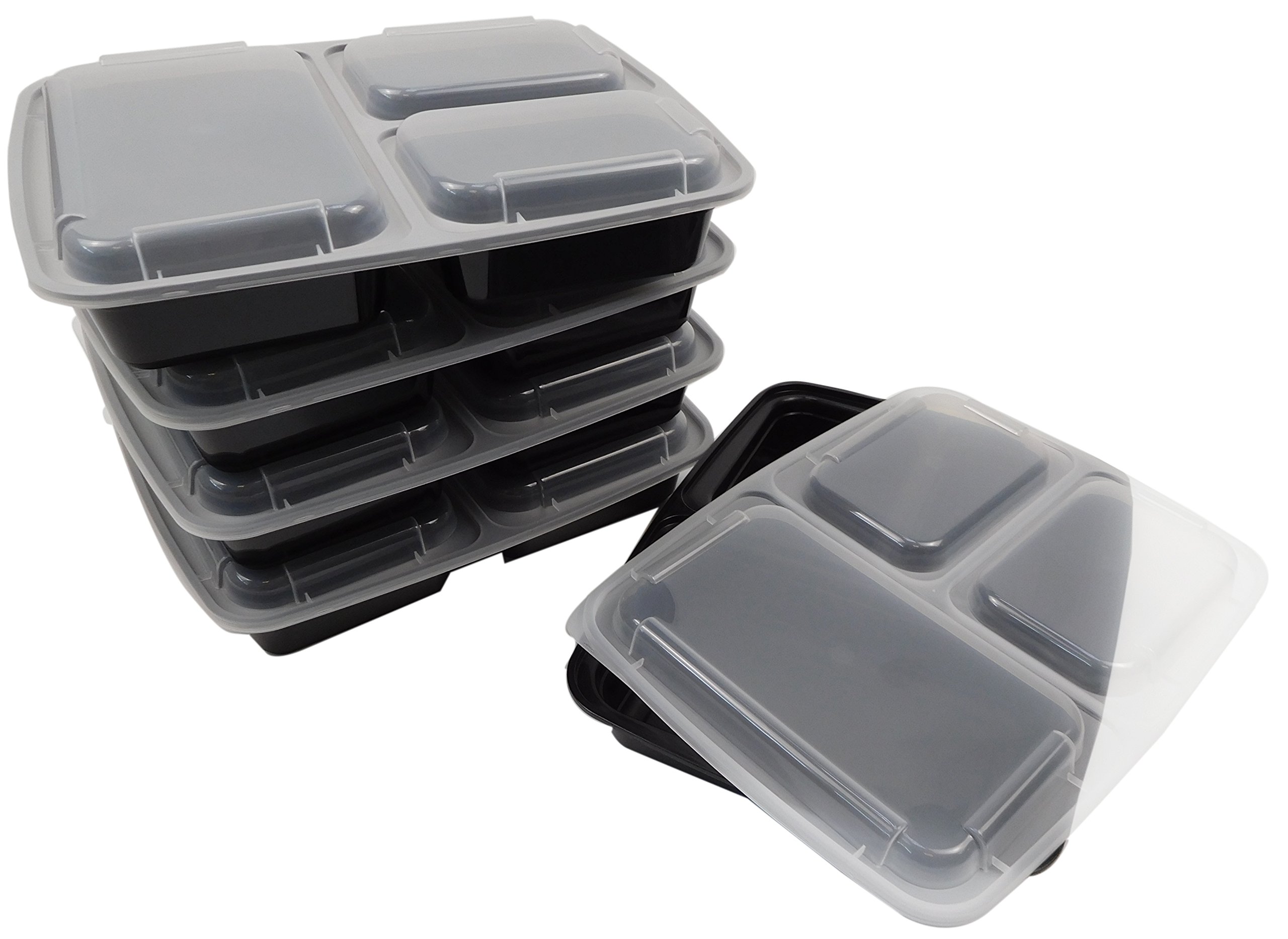 Buy Table To Go 240Pack Bento Lunch Boxes with Lids (3 Compartment/ 36