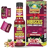 Montego Island Foods Jamaican Hibiscus (Sorrel) Ginger Sauce – Limited Holiday Edition Gift Box – All-Natural Island Tradition Reimagined as a Gourmet Sauce – Sweet Golden Raisins, Warm Island Spices & a Hint of Rum Flavor – Seasonal Release – 5 fl oz