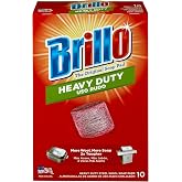 Brillo Heavy Duty Steel Wool Soap Pads, Original Red Scent, 10-Count