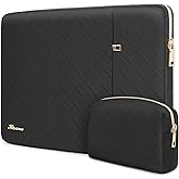 KIZUNA 17 inch Laptop Sleeve Case with Accessory Bag for LG gram 17 2022/Dell G7/17 Lenovo IdeaPad 3i Gen7/17.3" HP ProBook 470/17.3" Lenovo Ideapad 700/17.3" DELL Precision 7710/17.3" MSI 17,Black