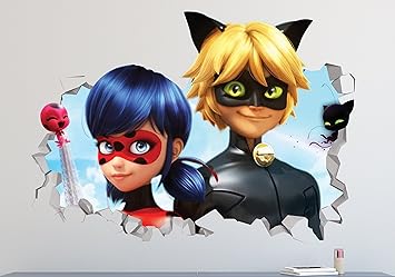 Amazoncom Miraculous Tales Of Ladybug Cat Noir Wall