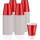 Lilymicky 240 Pack 12 oz Disposable Plastic Cups, Red Party Plastic Cups for Parties, Picnics and BBQ