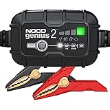 NOCO GENIUS2, 2-Amp Fully-Automatic Smart Charger, 6V and 12V Battery Charger, Battery Maintainer, Trickle Charger, and Batte