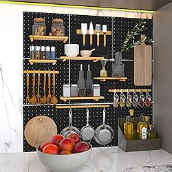 Hogurity Peg Board, 4 Pack Metal Pegboard Panels