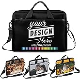 Custom-Laptop-Bag 15 Inch with Name Photo Personalized-Computer-Shoulder-Case Briefcases for Women Men Business