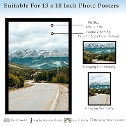 QOTIB 13x18 Picture Frame Black for Wall