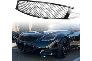 IDENUONA Gloss Black Honeycomb Style Front Bumper Grille For Infiniti G37 2008-2013 2Door