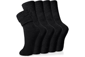 Velice Winter Warm Thermal Socks for Women Extra Thick Insulated Heated Crew Boot Socks for Cold Weather 5 Pairs