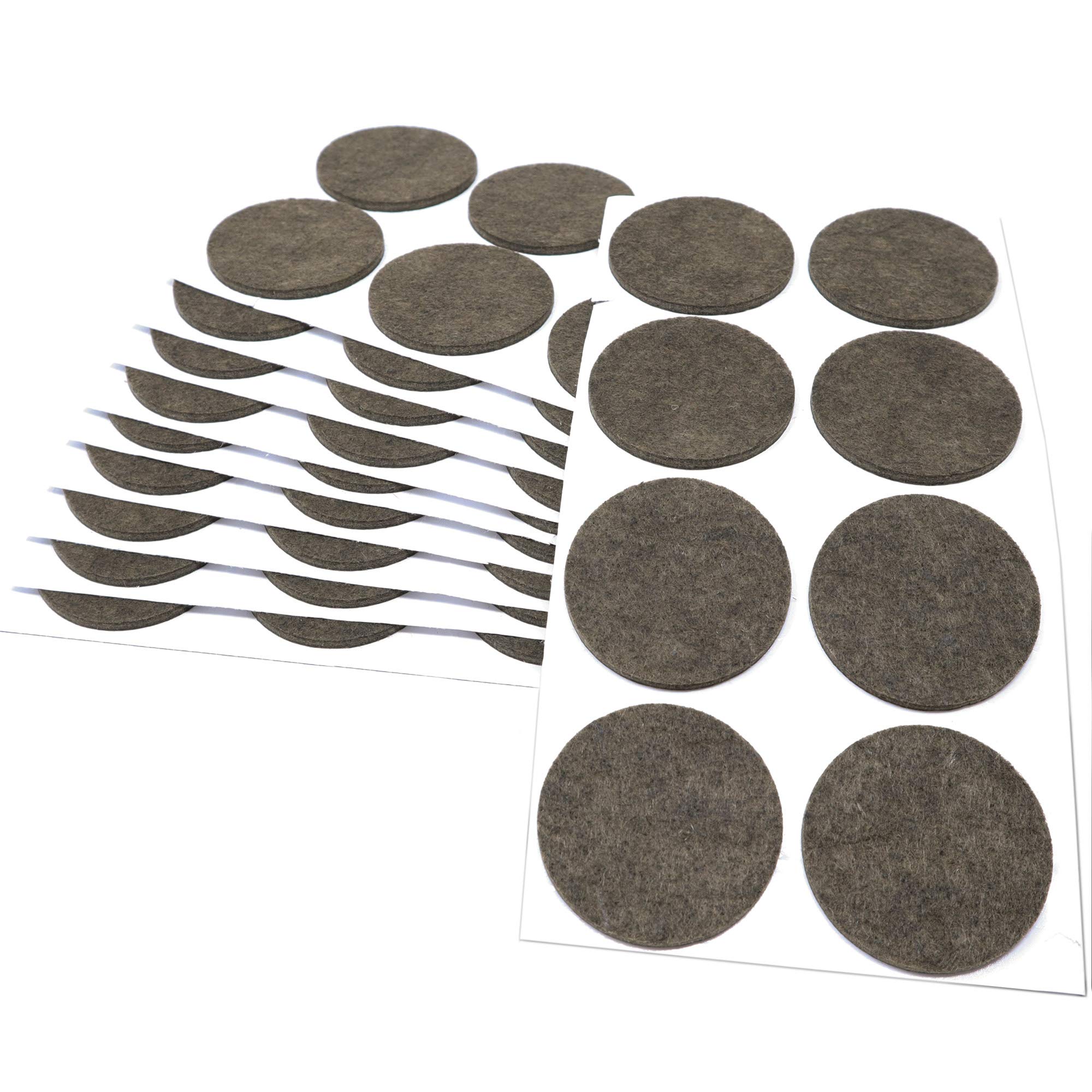 Adsamm FP-35-SA-BR-50-8-10 FP-35-SA-BR-50-8 80 x Felt Pads Diameter 50 mm Brown
