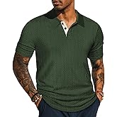 PJ PAUL JONES Men's Textured Short Sleeve Polo Shirt