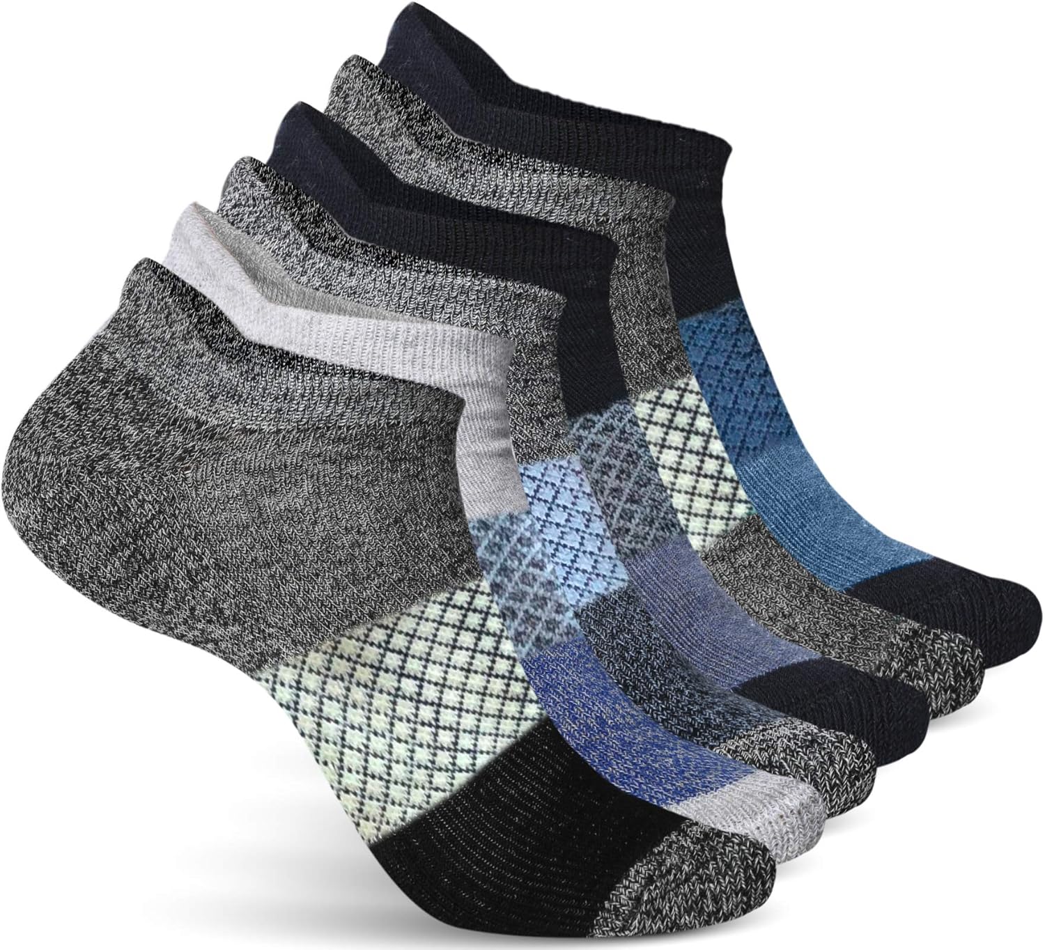 Athletic Socks for Women - Ladies Ankle Socks - No Show Low Cut Cushioned Performance Sports Tab Socks with Arch Support for Running, Hiking, Workout and More - Soft & Comfortable Fit - 6 Pack: Clothing