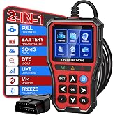 OBD2 Scanner Diagnostic Tool,Car Code Reader with Battery Tester | Check Engine Code Reader with Reset OBDII, Real-Time Date , DTC Lookup,Scan Tool for All OBDII Protocol Cars Since 1996