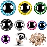 160pcs Large Safety Eyes for Amigurumi Glitter Eye for Stuffed Animals for DIY Dolls Puppets Bear Crafts Animals Amigurumi Ma