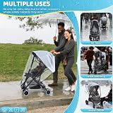Orzbow Universal Rain Cover for Pram - EVA 0.2mm, Zip Opening, Breathable view 6