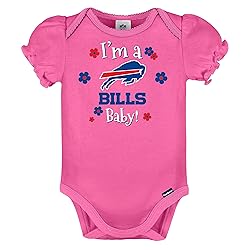 Gerber Baby Girl's NFL 3 Pack Short Sleeve Onesie