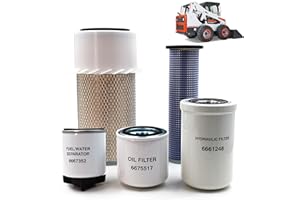 Air Filter Oil Filter Kit Compatible with Bobcat Skid Steer Loader 743 751 T140 T180 T190 S130 S150 S160 S175 S185 S205 753 7