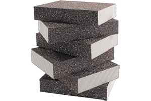 Jersvimc 60 Grit Coarse Sanding Block - 12Pcs, Wet Dry Sanding Sponge Foam Sandpaper Block Washable & Reusable Sandpaper Sponge for Drywall Wood Plastic Metal Furniture