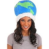 Earth Explorer Plush Hat - 100% Polyester Velour, Sherpa Band, World Map Graphics, Adjustable Broadcloth Lining