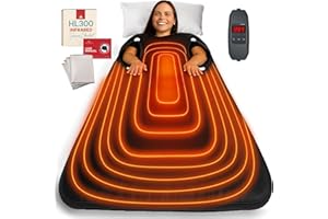 AMERICAN WELLNESS AUTHORITY Infrared Sauna Blanket - Portable Sauna Blanket for Home Weight Loss and Detox, Personal Far Infrared Dry Therapy Bag for One Person Relaxation with Adjustable Temp 95-176°F. 120V 400 Watts 70" x 31"