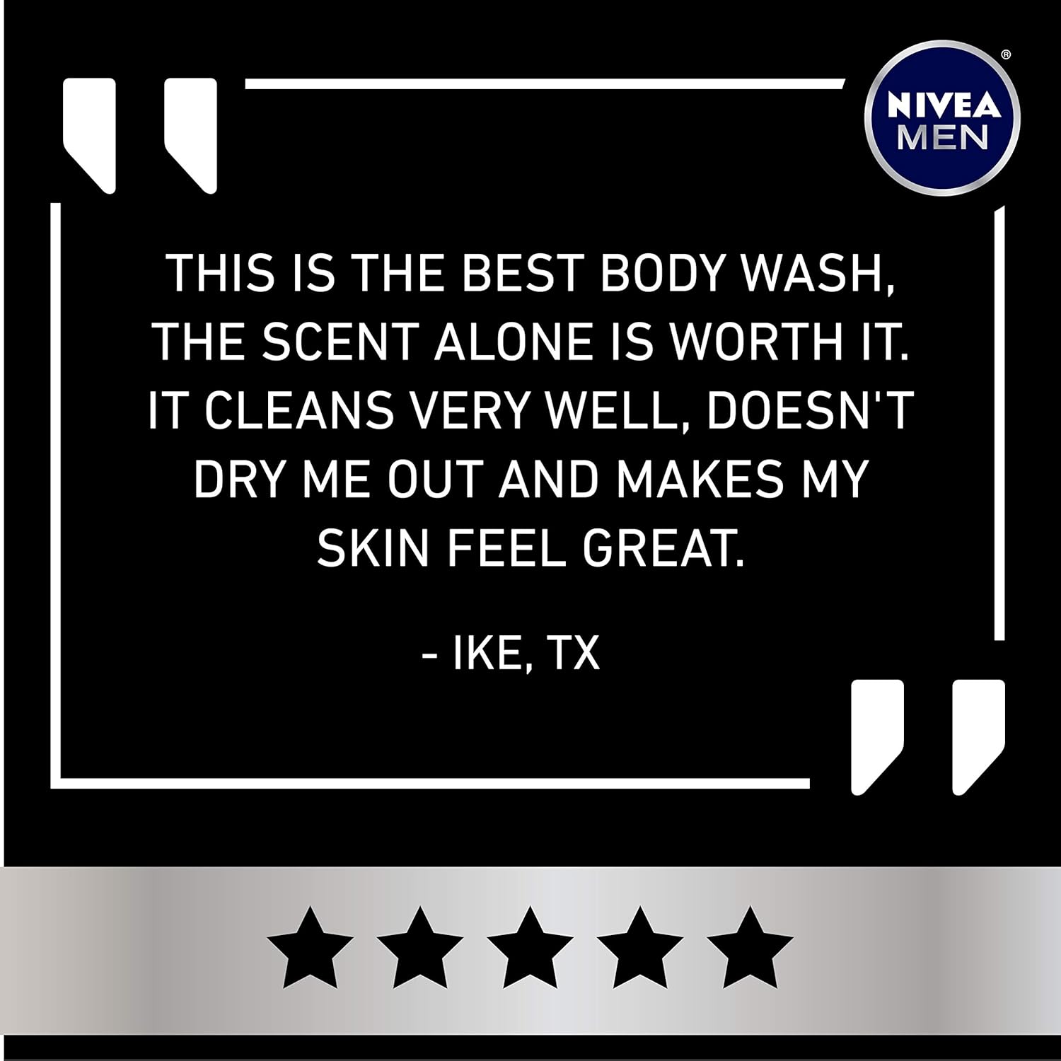 NIVEA Men Deep Active Clean Body Wash - 8-Hour Fresh Scent with Natural Charcoal - 16.9 Fl. Oz. Bottle (Pack of 3) : Beauty