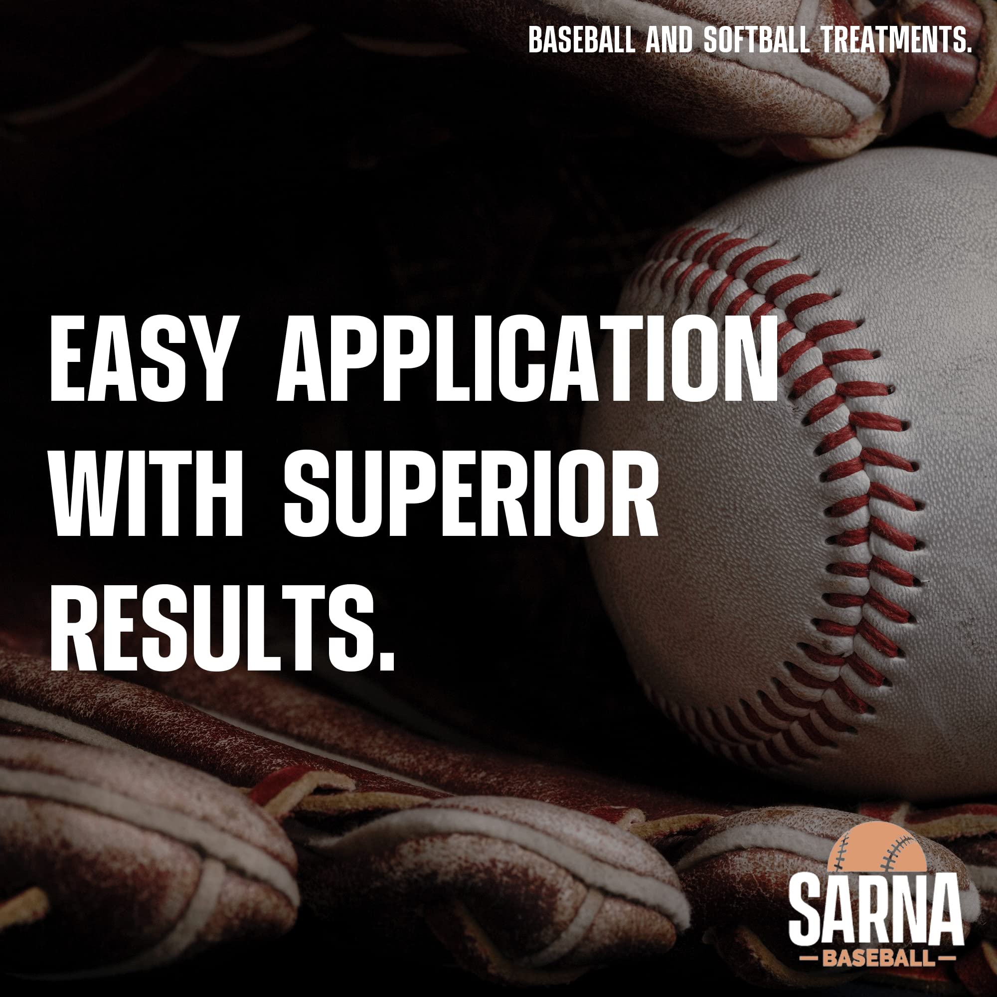 SARNA BASEBALL Glove Leather Conditioner - Use on Baseball Gloves, Softball Gloves, and Other Leather Sports Equipment - Made in USA