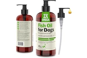 Deley Naturals Fish Oil for Dogs 2X Omega - Icelandic Fish Oil for Dogs - Dog Supplements with Omega 3 6 9 for Skin and Immun