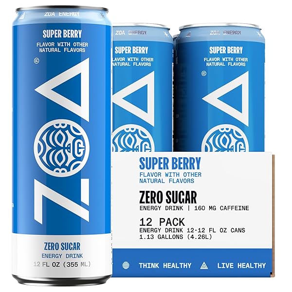 ZOA ZERO SUGAR ENERGY DRINKS – SUPER BERRY...