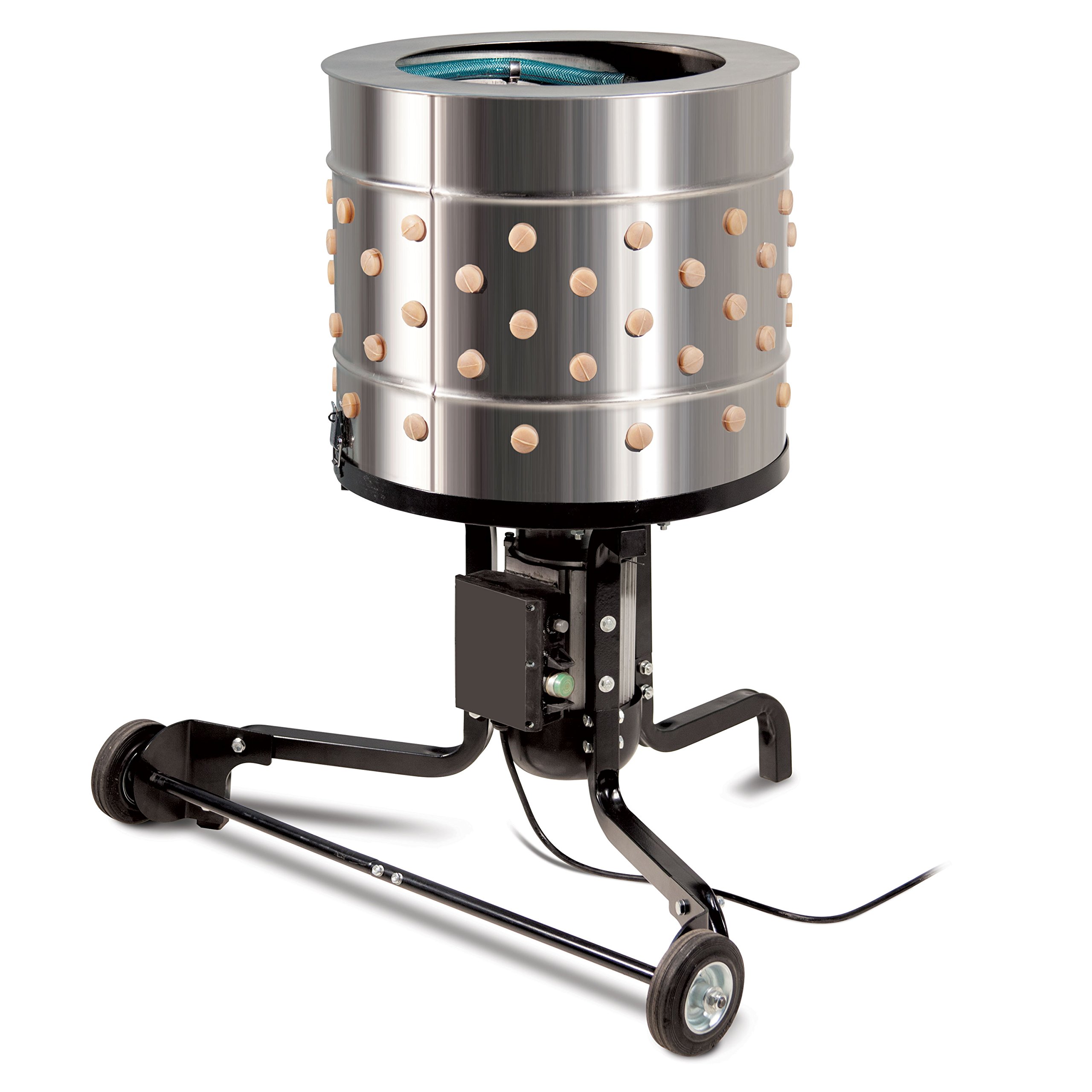 YARDBIRD 21833 Stainless Steel Chicken Plucker, Poultry & Fowl Processing Machine, 1.5 HP Motor, 20 inch Drum, 110 Natural Rubber Fingers, Integrated Irrigation Ring