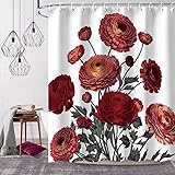 LIVILAN Floral Shower Curtain Flower Shower Curtain