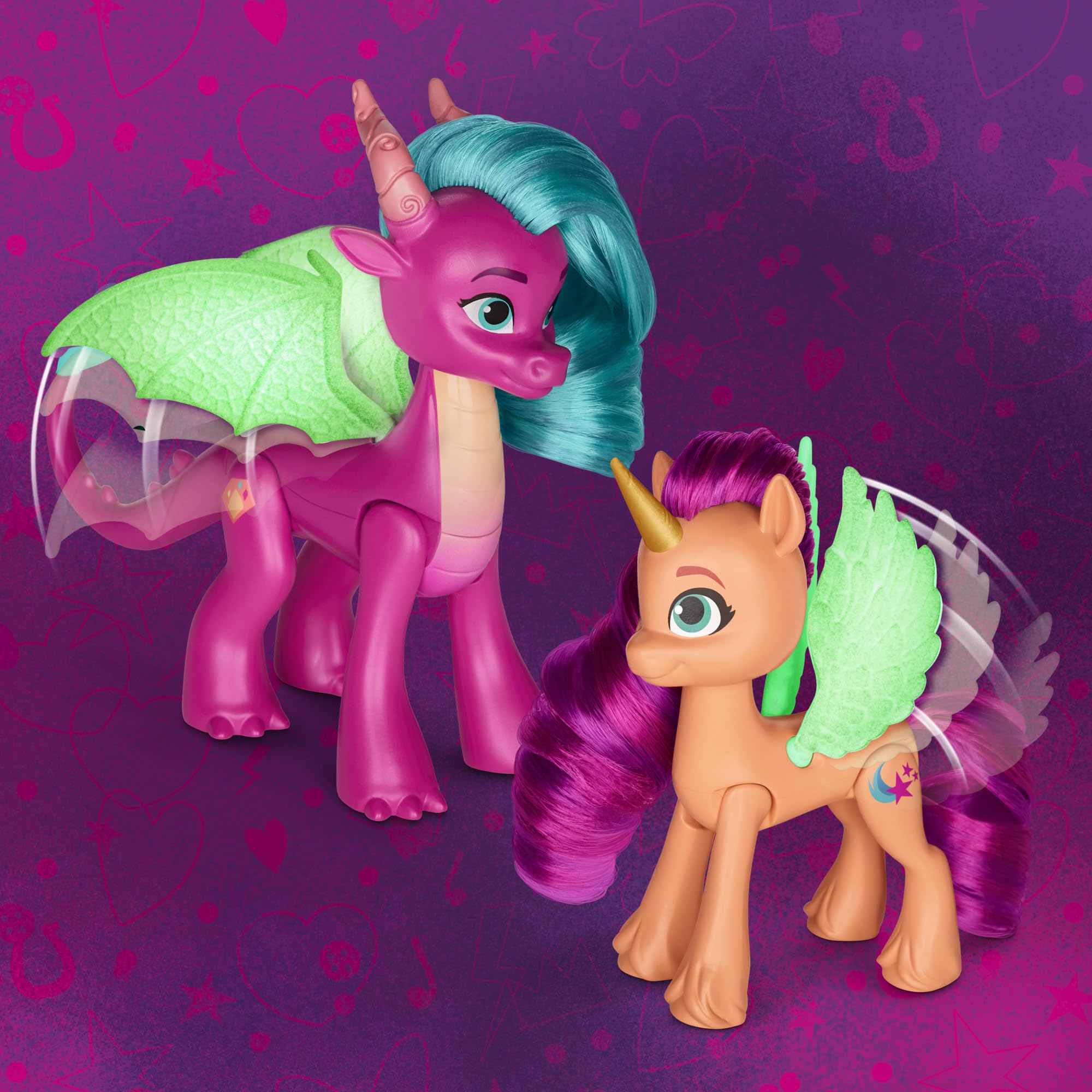 My Little Pony: Tell Your Tale Dragon Light Reveal, 3 Glow in The Dark Dolls, 3-Inch Scale Toys for Girls and Boys Ages 4+