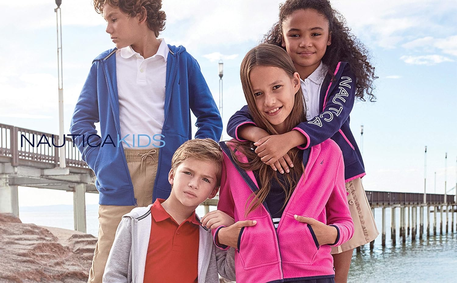 Nautica Boys' School Uniform Polar Fleece Zip-up Hoodie: Clothing
