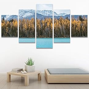 SIGNWIN 5 Panel Canvas Wall Art Modern Art...