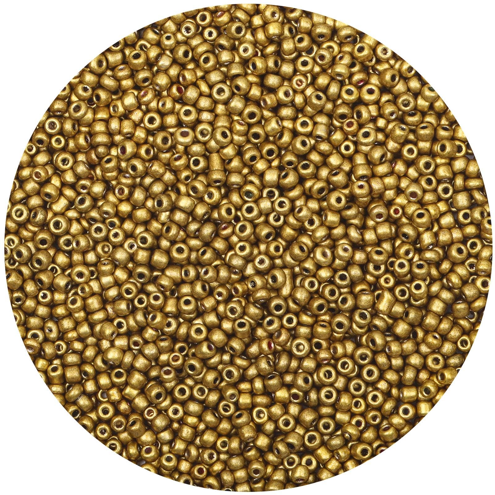 5000Pcs Gold Glass Seed Beads Bulk for Jewellery Making, 3mm Small Pony Beads for Bracelet Necklace Earring Making & Crafting — image 1