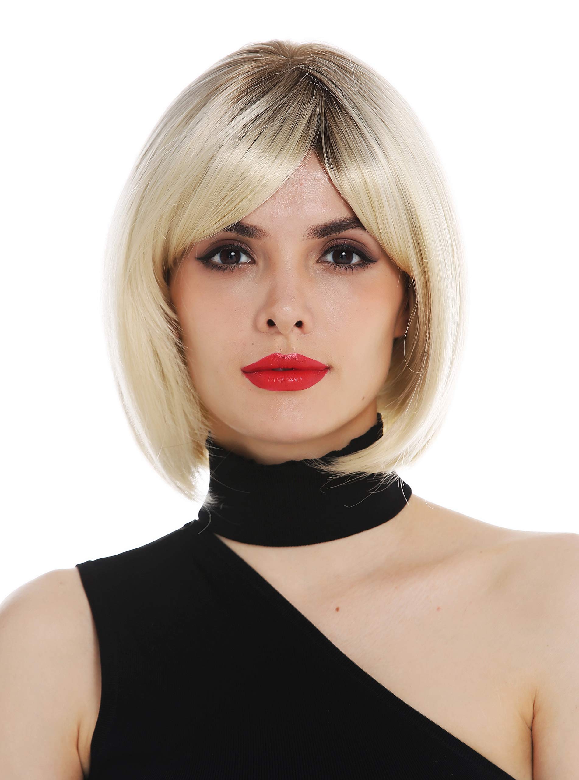 WIG ME UP - AVE-MT-YS613S8 wig women's wig monofilament bob short sleek ombre brown light blonde platinum