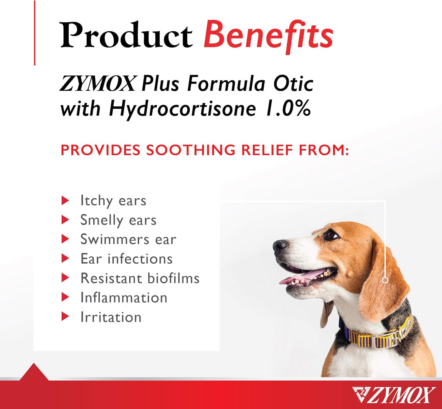 Zymox Advanced Formula Otic Plus Enzymatic Ear Solution for Dogs and Cats with 1% Hydrocortisone, 1.25oz : Pet Ear Care Supplies : Pet Supplies