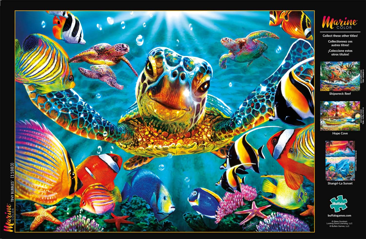 Buffalo Games - Tiny Bubbles - 1000 Piece Jigsaw Puzzle Multicolor, 26.75"L X 19.75"W: Toys & Games