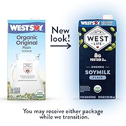 West Life Organic Soy Milk, Original Plain, 8g of